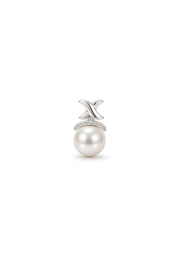 TOMEI Pearl Pendant Set, White Gold 585/14K