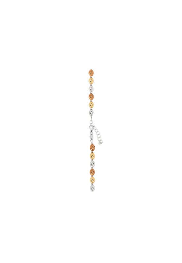 TOMEI Italia Bracelet, White+Rose+Yellow Gold 585/14K