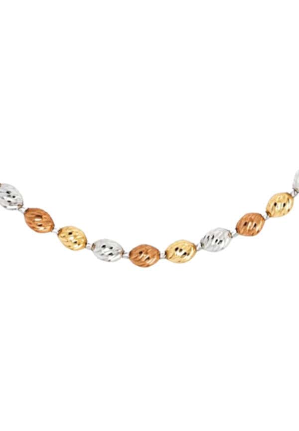 TOMEI Italia Bracelet, White+Rose+Yellow Gold 585/14K