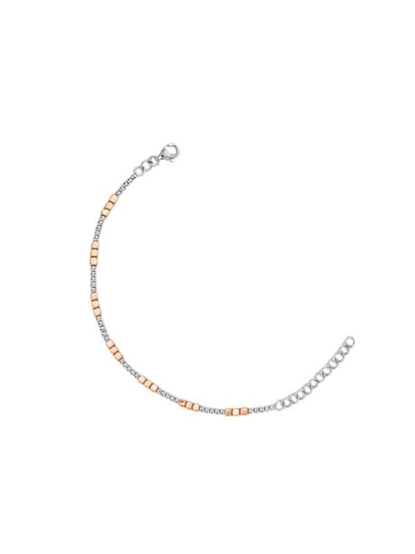 TOMEI Italia Bracelet, White+Rose Gold 585/14K