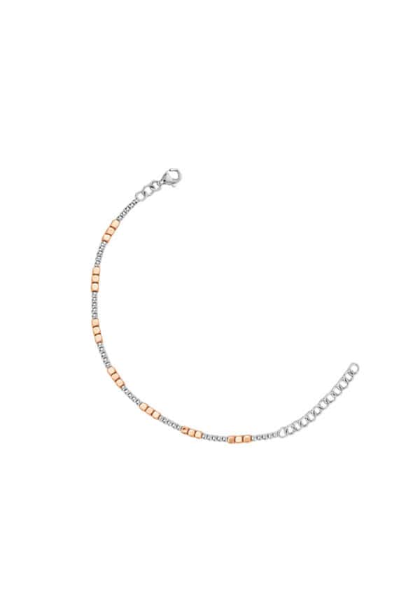 TOMEI Italia Bracelet, White+Rose Gold 585/14K