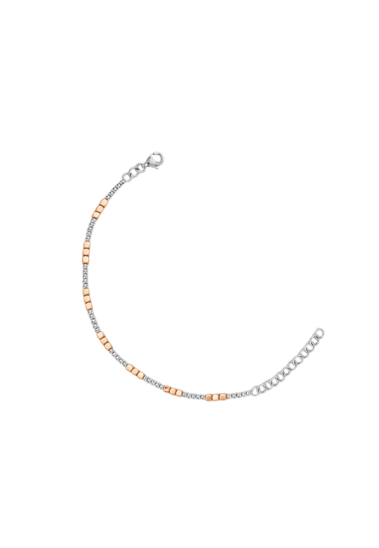 TOMEI Italia Bracelet, White+Rose Gold 585/14K