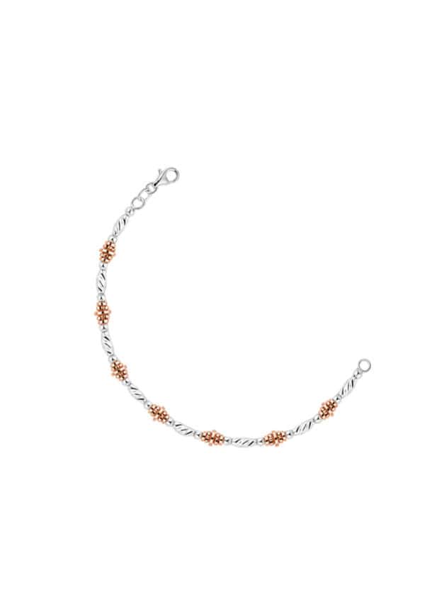 TOMEI Italia Bracelet, White+Rose Gold 585/14K