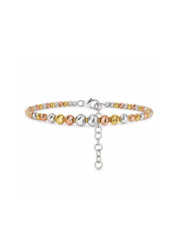TOMEI Italia Bangle, White+Rose+Yellow Gold 585/14K