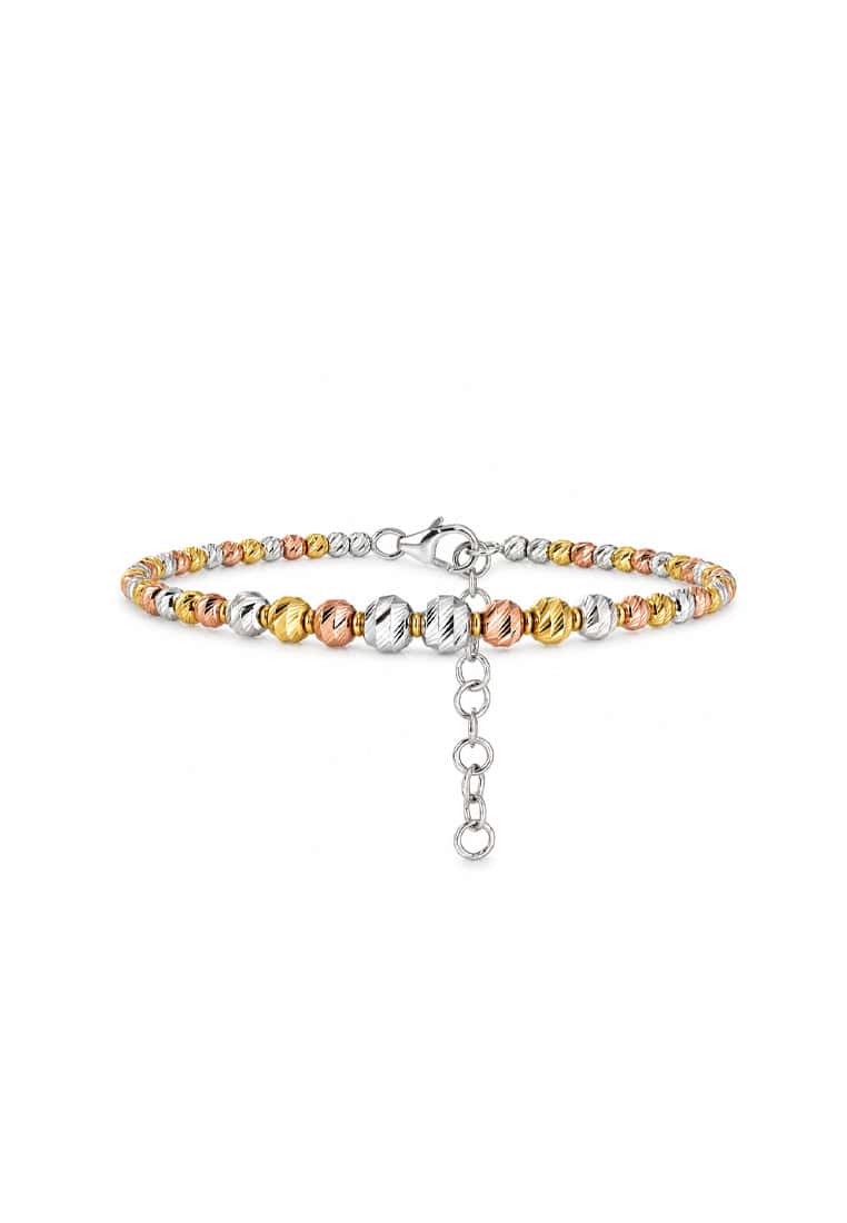 TOMEI Italia Bangle, White+Rose+Yellow Gold 585/14K