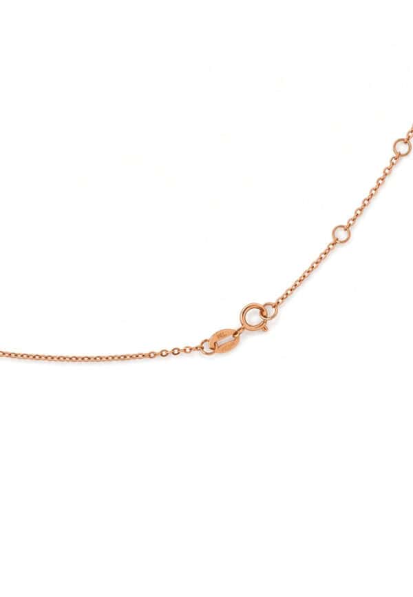 TOMEI Rouge Collection Ribbon Necklace, Rose Gold 750/18K