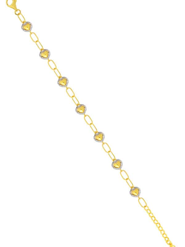 TOMEI Dual-Tone Bracelet, Yellow Gold 916/22K