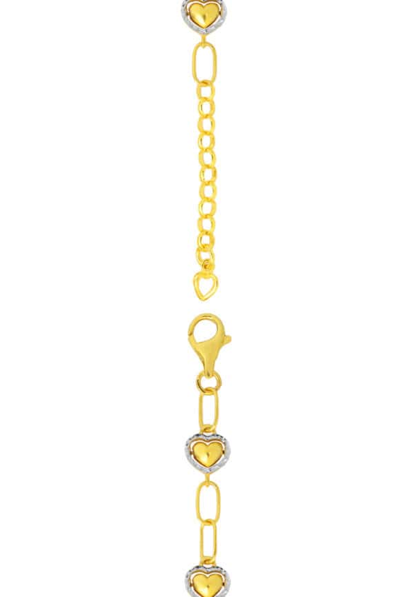 TOMEI Dual-Tone Bracelet, Yellow Gold 916/22K