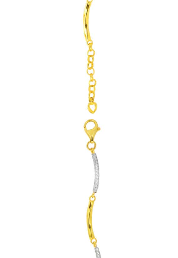 TOMEI Dual-Tone Bracelet, Yellow Gold 916/22K