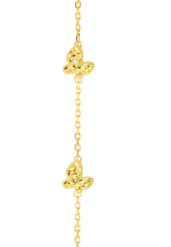 TOMEI Butterfly Bracelet, Yellow Gold 916/22K