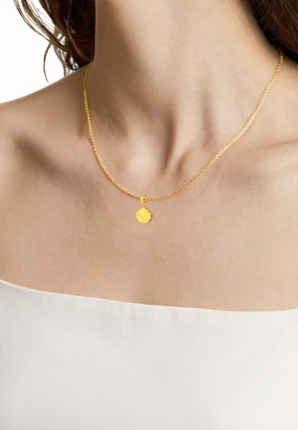 TOMEI Ingot Pendant, Yellow Gold 916/22K