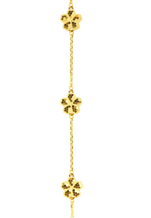 TOMEI Flower Bracelet, Yellow Gold 916/22K