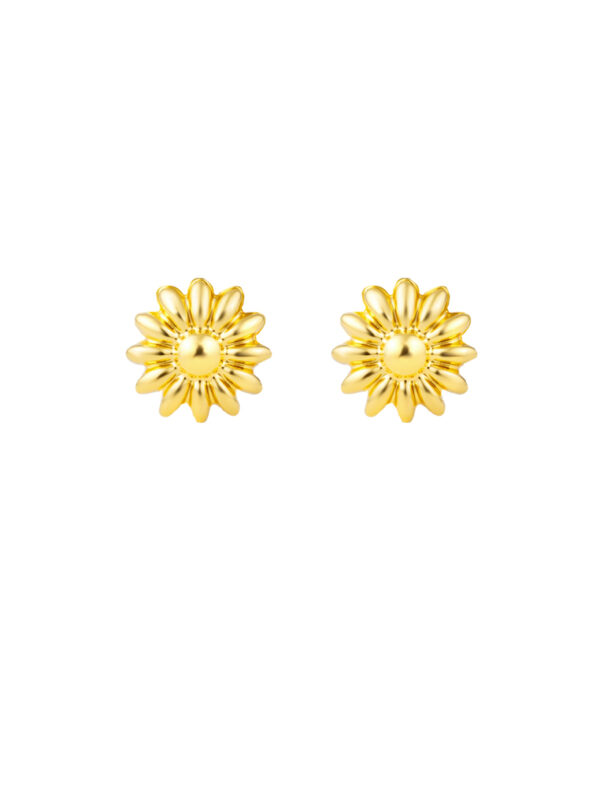 TOMEI Flower Earrings, Yellow Gold 916/22K
