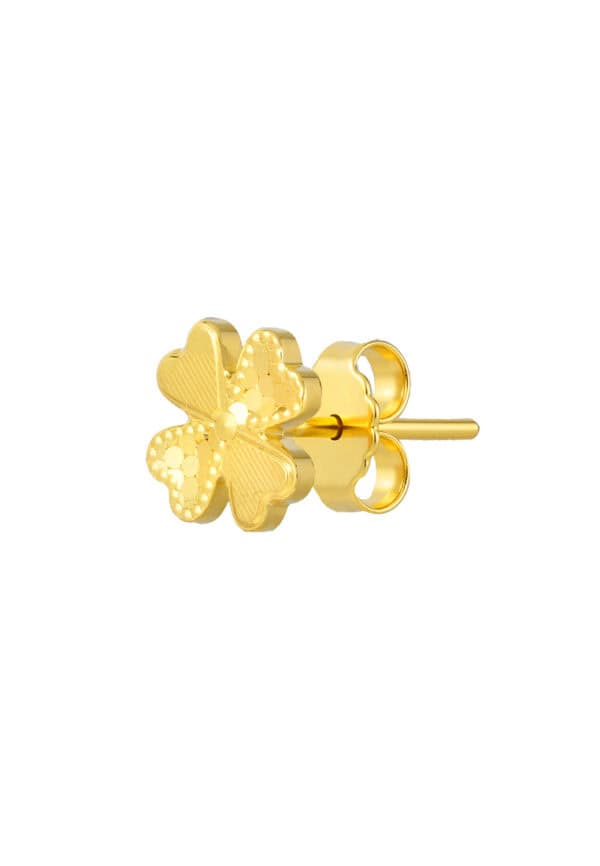 TOMEI Four-Leaves Earrings, Yellow Gold 916/22K