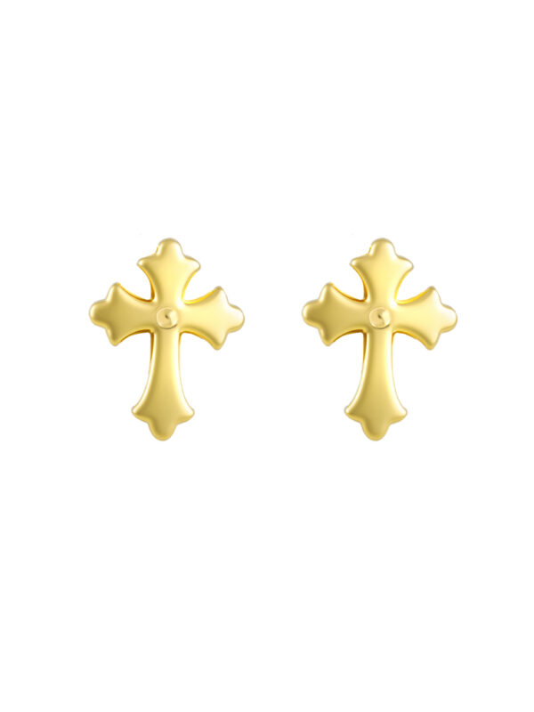 TOMEI Cross Earrings, Yellow Gold 916/22K
