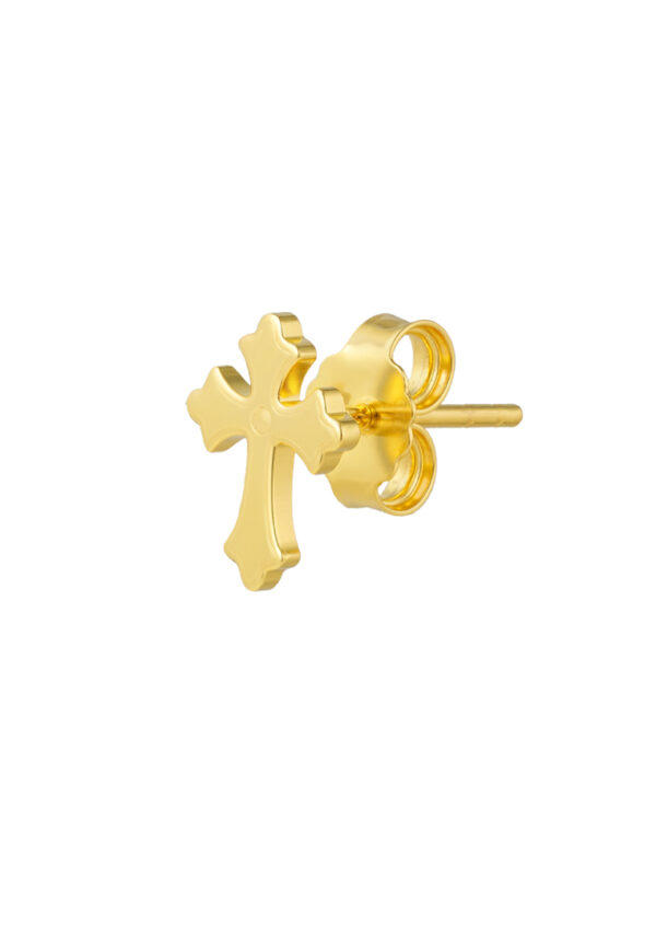 TOMEI Cross Earrings, Yellow Gold 916/22K