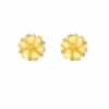 TOMEI Flower Earrings, Yellow Gold 916/22K