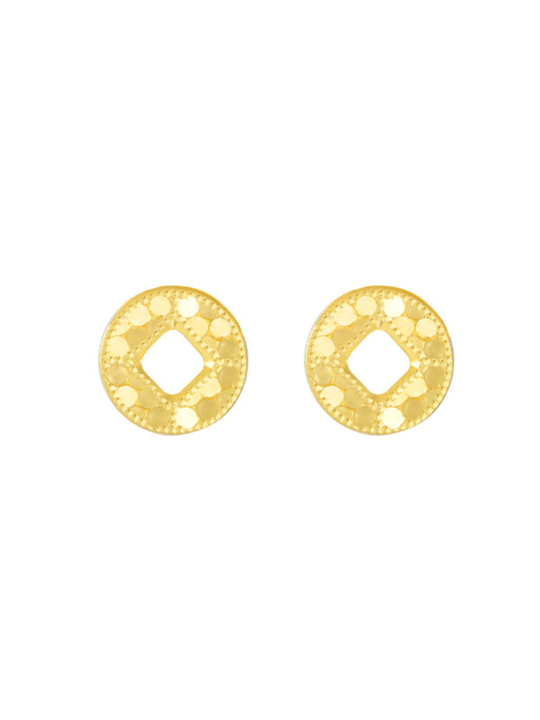 TOMEI Mini Coins Earrings, Yellow Gold 916/22K