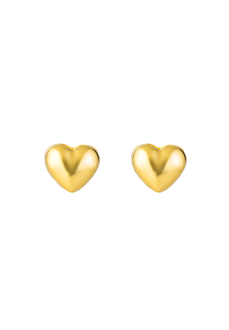 TOMEI Mini Love Earrings, Yellow Gold 916/22K