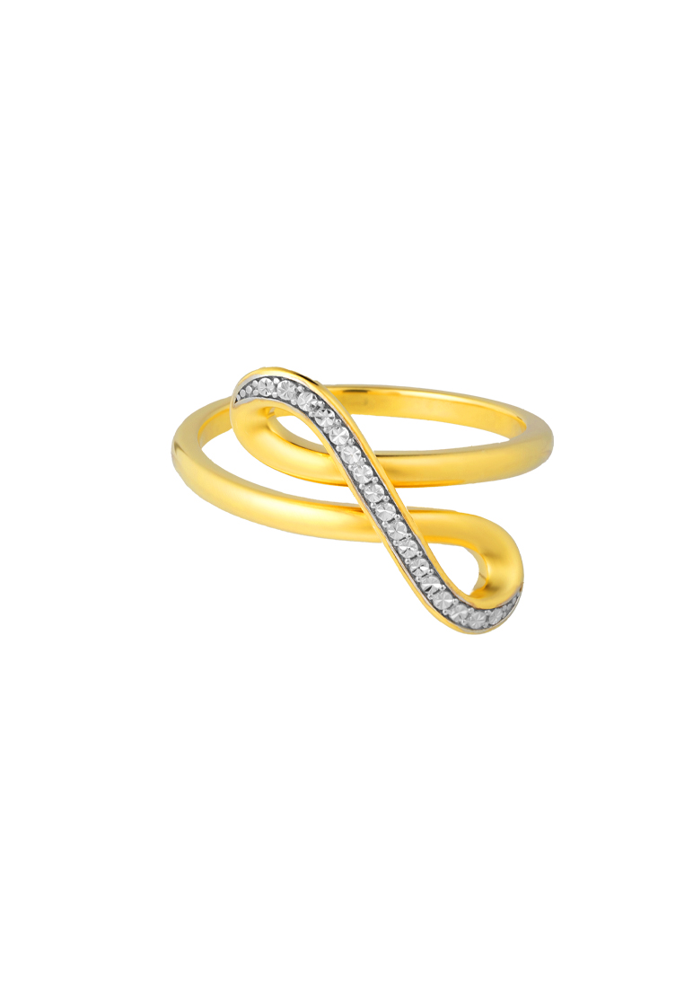 TOMEI Diamond Cut Collection Ring,Yellow Gold 916/22K