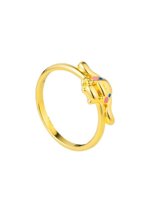 TOMEI I Sanrio Pink Cinnamoroll Ring, Yellow Gold 916/22K