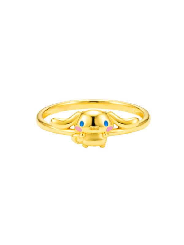 TOMEI I Sanrio Pink Cinnamoroll Ring, Yellow Gold 916/22K
