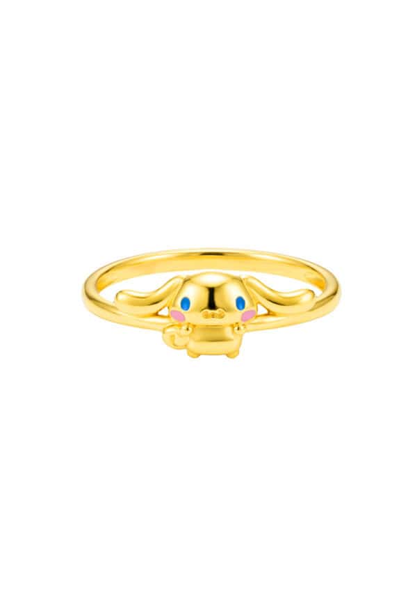 TOMEI I Sanrio Pink Cinnamoroll Ring, Yellow Gold 916/22K