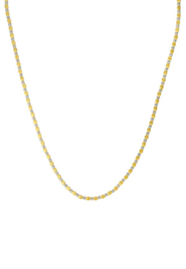 TOMEI Dual-Tone Necklace, Yellow Gold 916/22K