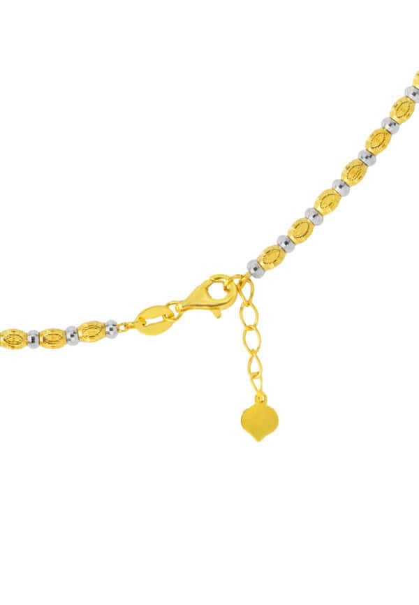 TOMEI Dual-Tone Necklace, Yellow Gold 916/22K