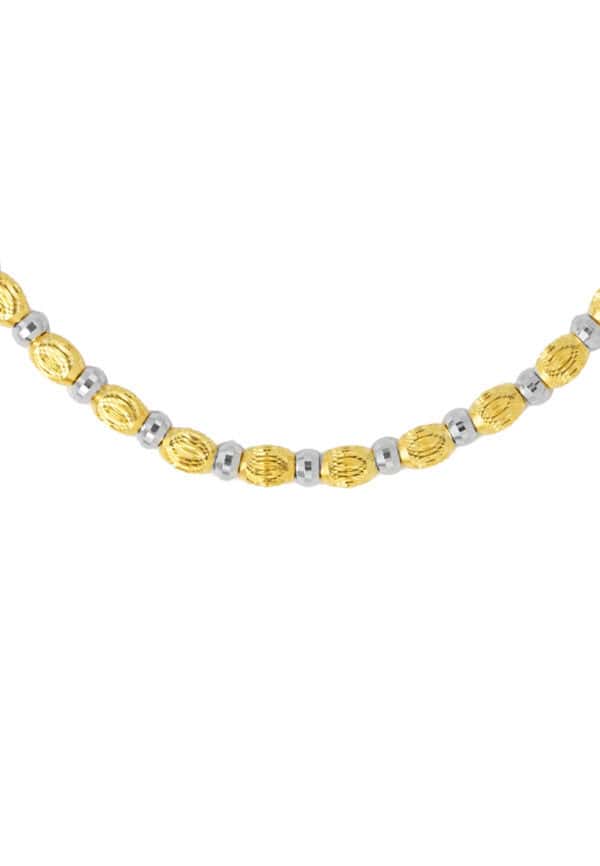 TOMEI Dual-Tone Necklace, Yellow Gold 916/22K