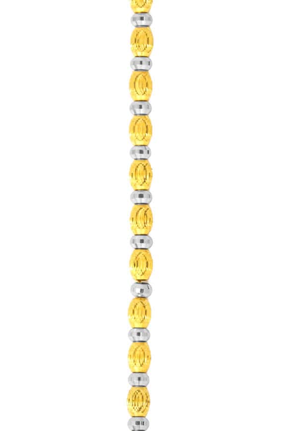 TOMEI Dual-Tone Bracelet, Yellow Gold 916/22K