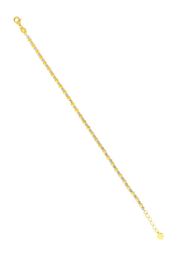 TOMEI Dual-Tone Bracelet, Yellow Gold 916/22K