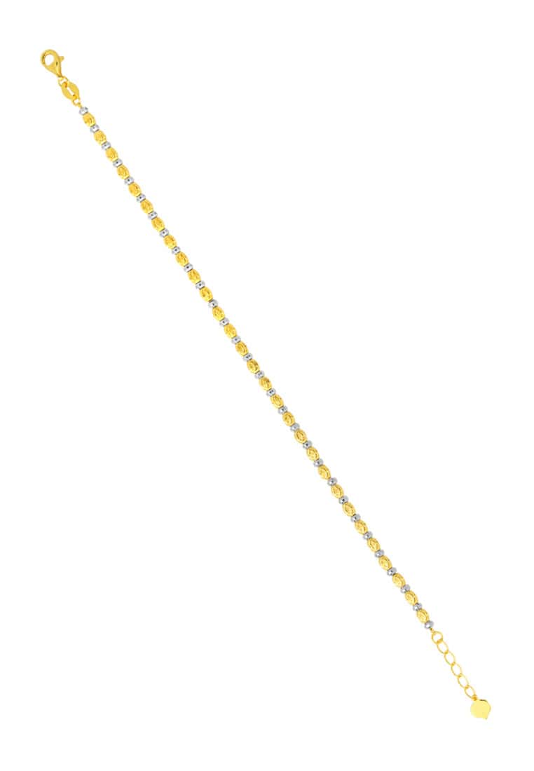 TOMEI Dual-Tone Bracelet, Yellow Gold 916/22K