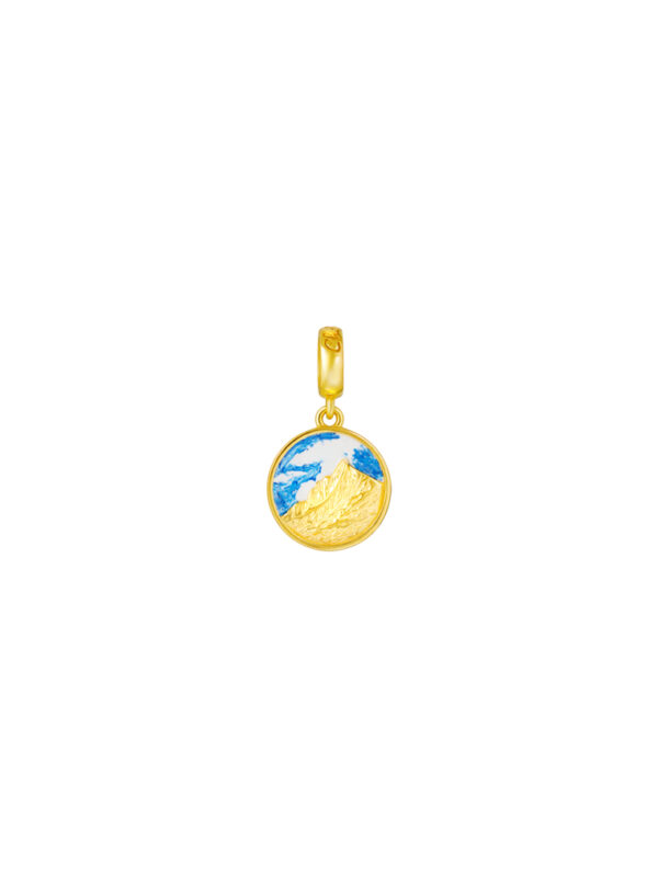 TOMEI Chomel Collection Mountain Kinabalu Charm, Yellow Gold 916/22K