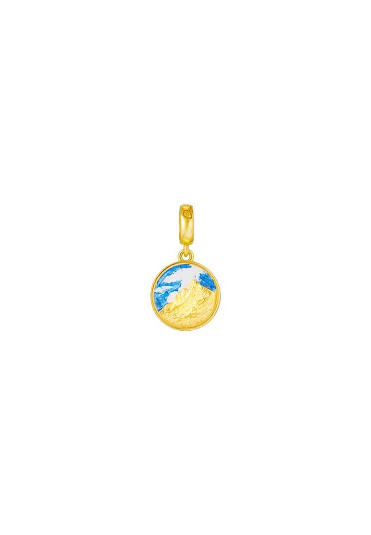 TOMEI Chomel Collection Mountain Kinabalu Charm, Yellow Gold 916/22K