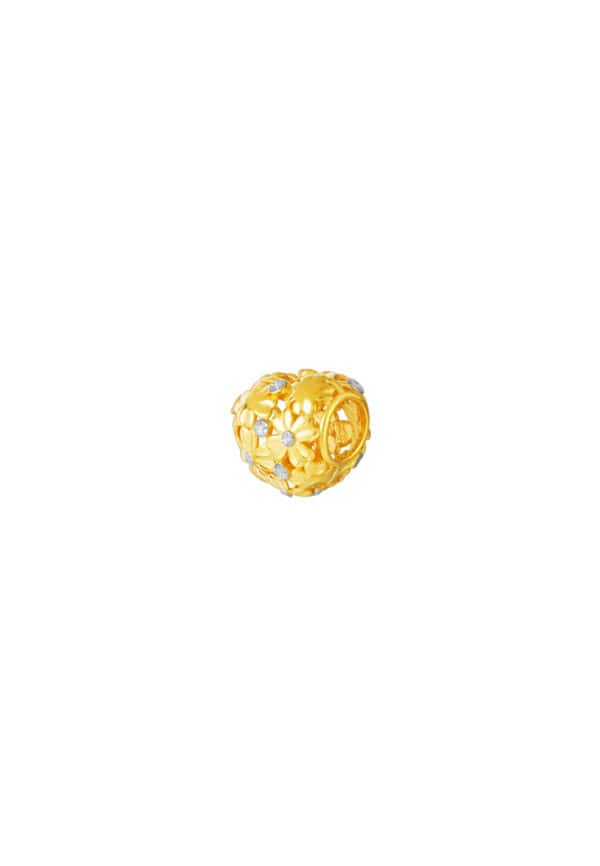 TOMEI Chomel Collection Heart Charm, Yellow Gold 916/22K