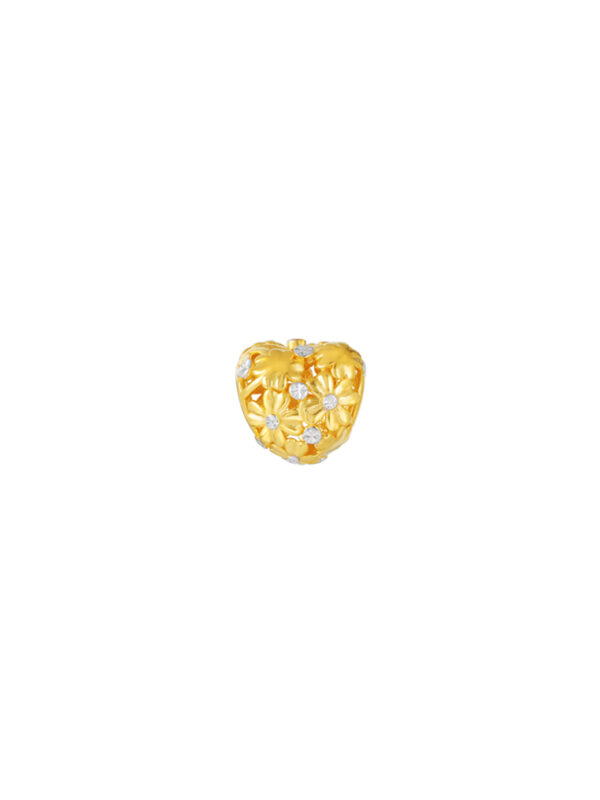 TOMEI Chomel Collection Heart Charm, Yellow Gold 916/22K