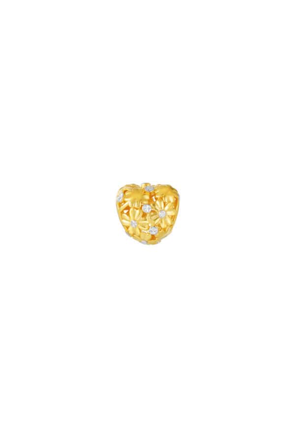 TOMEI Chomel Collection Heart Charm, Yellow Gold 916/22K
