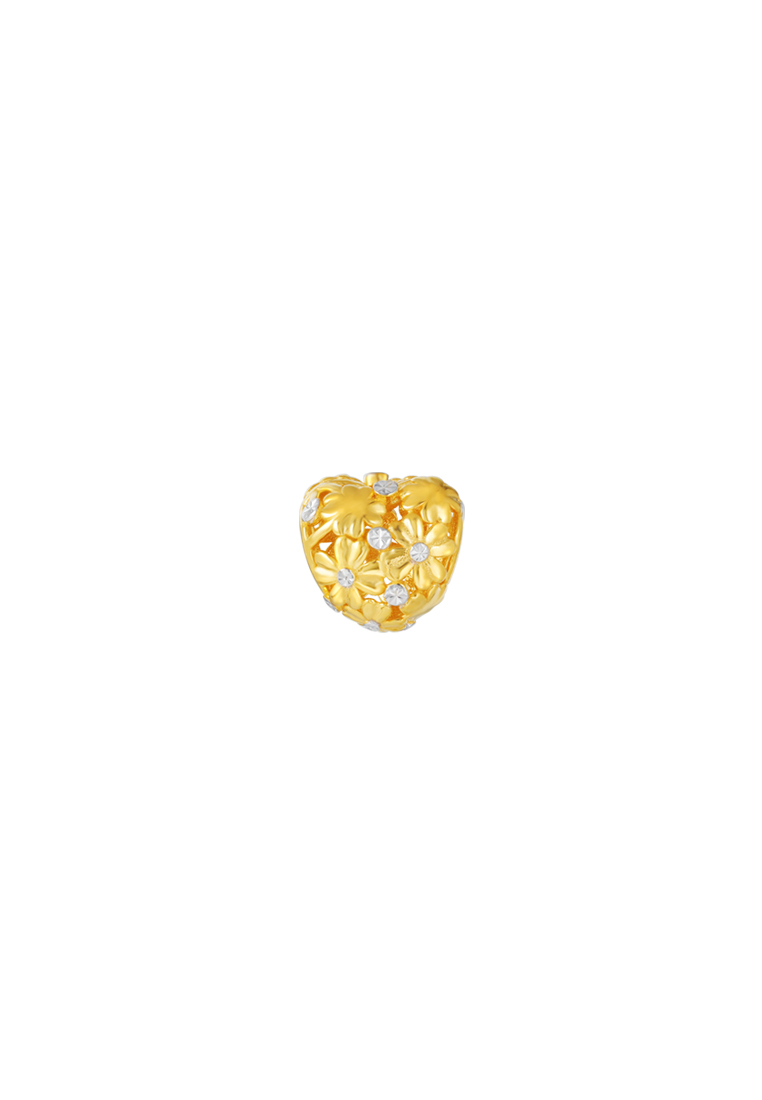 TOMEI Chomel Collection Heart Charm, Yellow Gold 916/22K