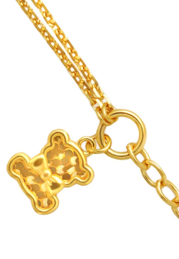 TOMEI Bear Bracelet, Yellow Gold 916/22K