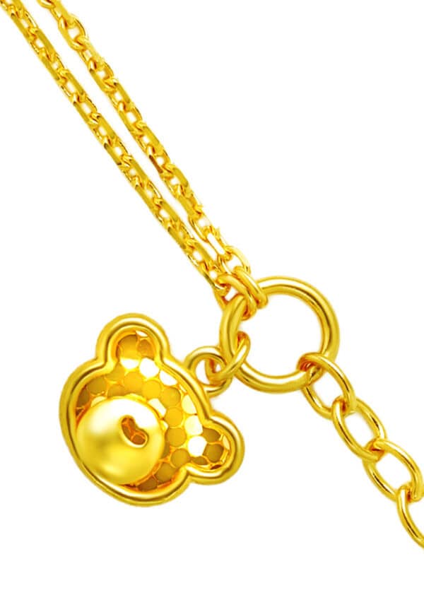 TOMEI Bear Bracelet, Yellow Gold 916/22K