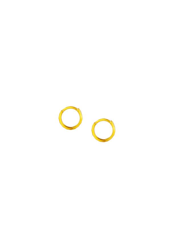 TOMEI Loop Earrings, Yellow Gold 916/22K