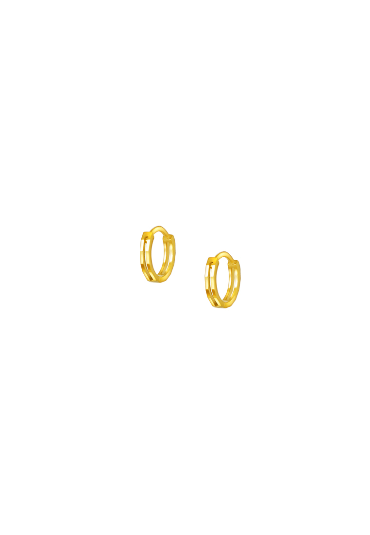 TOMEI Loop Earrings, Yellow Gold 916/22K