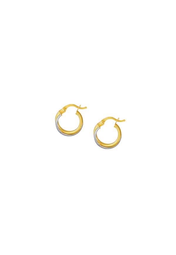 TOMEI Lusso Italia Hoop Earrings, Yellow Gold 916/22K