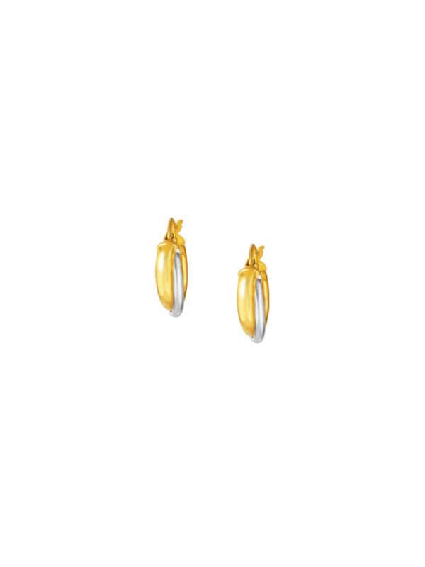 TOMEI Lusso Italia Hoop Earrings, Yellow Gold 916/22K