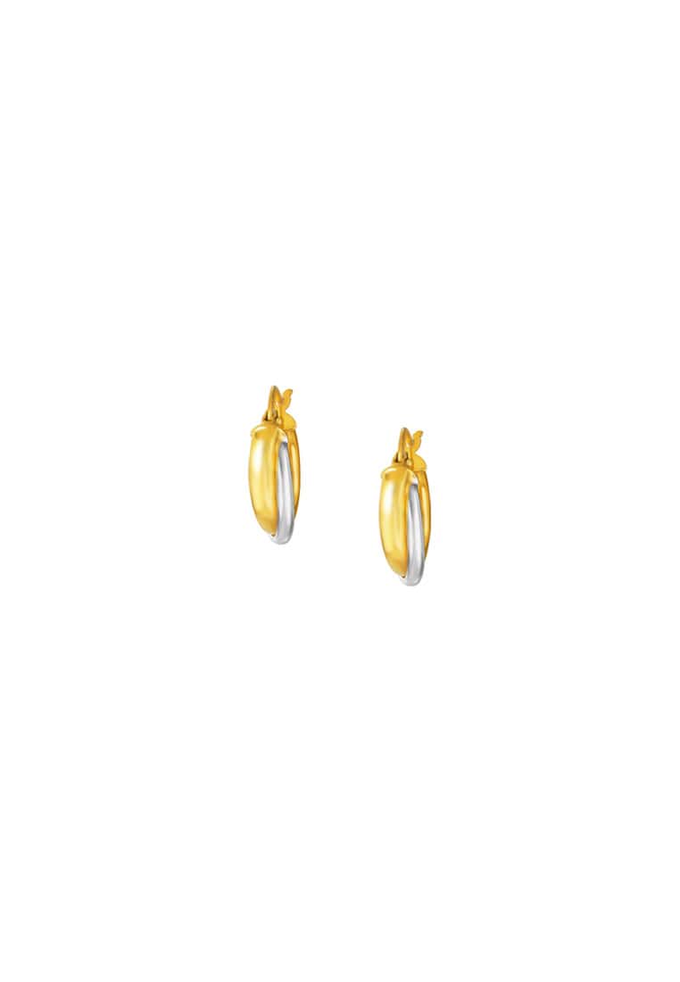 TOMEI Lusso Italia Hoop Earrings, Yellow Gold 916/22K