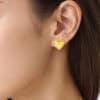 TOMEI Lusso Italia Heart Earrings, Yellow Gold 916/22K