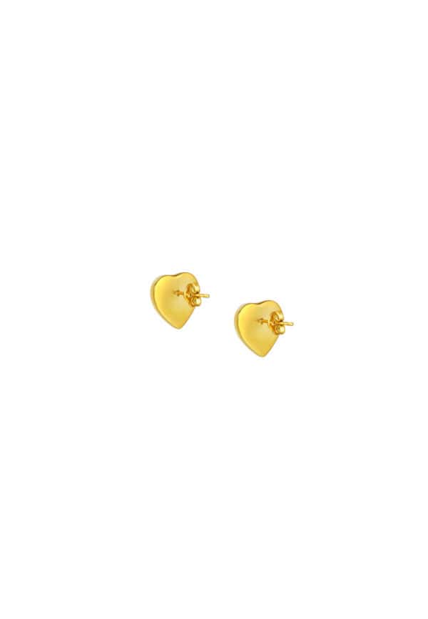 TOMEI Lusso Italia Heart Earrings, Yellow Gold 916/22K