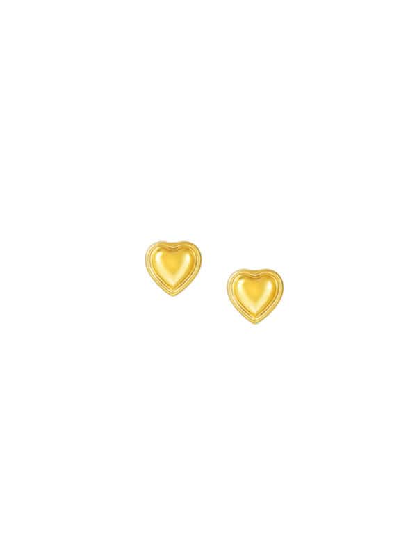 TOMEI Lusso Italia Heart Earrings, Yellow Gold 916/22K