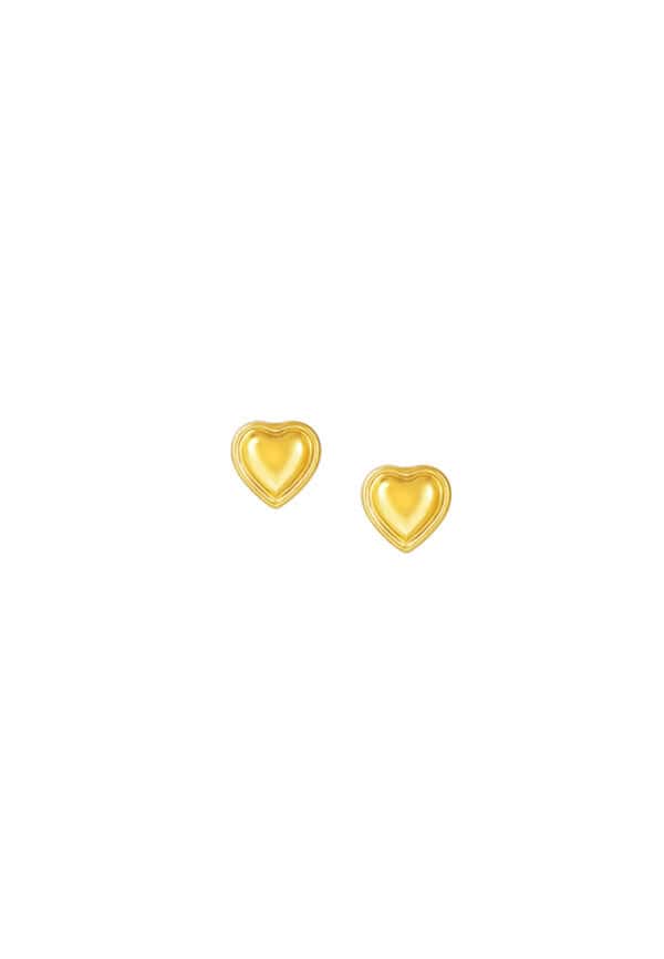 TOMEI Lusso Italia Heart Earrings, Yellow Gold 916/22K